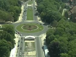 Tilt Up Shot Aerial Shot Brussels Belgium Stock Footage
