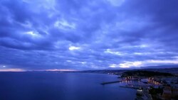 Passing clouds over Nice, France. Stock Footage