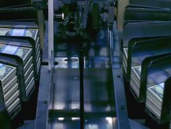 CU, Machine sorting one dollar bill stacks, Washington DC, USA Stock Footage