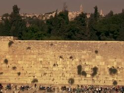 Scenic shots of Jerusalem, Israel. Flipping through pages of the bible superimposed at the end.  Stock Footage