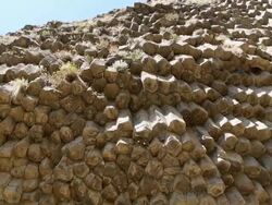 Garni Gorge, Azat river, "symphony of the stones" Stock Footage