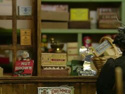 Miniaturised late Victorian scene, post office, Dolls house, Leonardslee Gardens, West Sussex, UK Stock Footage