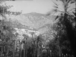 Parks and architecture in Monte Carlo. French Riviera, 1951 Stock Footage