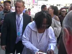 Whoopi Goldberg outside the 'Good Afternoon Americ Stock Footage