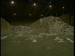 Paper recycling warehouse Stock Footage
