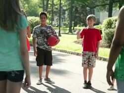 MS PAN Kids picking sides in kickball game / Summit, New Jersey, United States Stock Footage