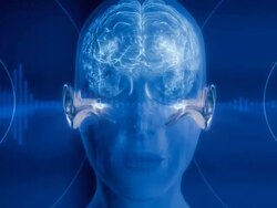 Medical video background. Ear. Brain. Hearing mechanism animation. HD. Stock Footage