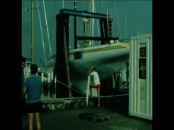 SYND 29 8 80 AMERICA CUP YACHT FINALISTS ARE IN DRYDOCK IN NEWPORT News Clip