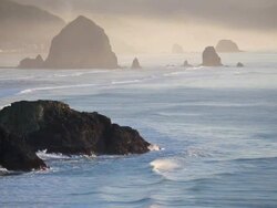 HD Oregon coast at dusk Stock Footage