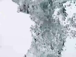 CU SLO MO Air being inject into Water / Vieux Pont, Normandy, France Stock Footage