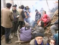 MACEDONIA/KOSOVO BORDER: REFUGEE CRISIS (2) News Clip