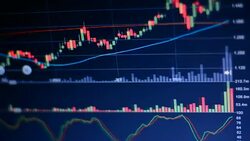 Stock market graph and tecnical analysis stock Stock Footage