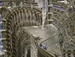 MS Magazines passing on conveyor belt in gravure printing office / Itzehoe, Schleswig-Holstein, Germany  Stock Footage