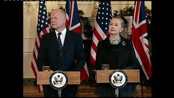 Clinton and Hague discuss Eurozone crisis, Russian elections News Clip