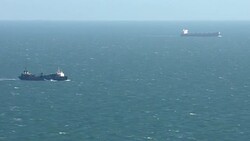 Ships at sea on the English Channel News Clip