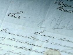 CU R/F PAN Hand written note / Melbourne, Victoria, Australia Stock Footage