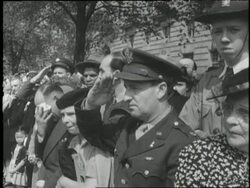 Mourners line the street to watch United States President Franklin D.Roosevelt's funeral procession. News Clip