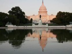 US Capitol at Dusk Stock Footage