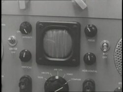 Gauges monitor radio waves from outer space a on control panel. News Clip