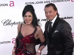 Maria Conchita Alonso at the 19th Annual Elton John AIDS Foundation Academy Awards Viewing Party at West Hollywood CA. (Footage by WireImage Video/GettyImages) Stock Footage