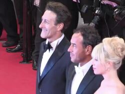 Domenico Procacci, Loredana Simioli, Nando Paone, Nunzia Garrone and Matteo Garrone at Reality Premiere: 65th Cannes Film Festival at Palais des Festivals on May 18, 2012 in Cannes, France (Footage by WireImage Video/Getty Images) Stock Footage