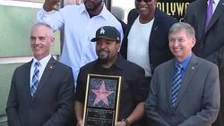 CLEAN : US rapper Ice Cube gets a star on the Hollywood Walk of Fame News Clip