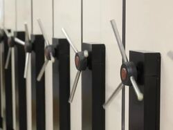 Metal Filing Cabinets Stock Footage