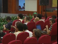 Press conference on air quality in Beijing ahead of Olympics News Clip