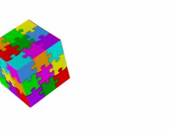 Puzzles in all colors (2 loops) Stock Footage
