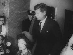 John F Kennedy, Jr is born and leaves hospital Stock Footage