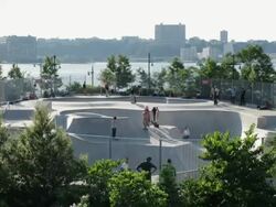 WS T/L View of Skate park / New York, United States  Stock Footage