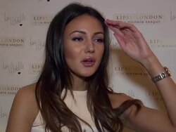 INTERVIEW - Michelle Keegan on acting, her collection, upcoming wedding and future plans at Lipsy collection on 10th February 2015 in London, England. Stock Footage