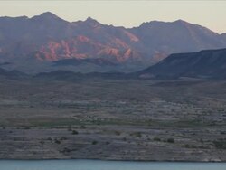 Lake Mead & Surrounding Area at Sunset News Clip