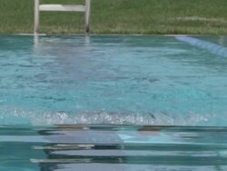 CU SLO MO Shot of Man swimming breast stroke / Davis, California, United States  Stock Footage