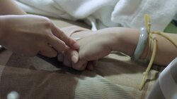 Insertion intravenous fluid Stock Footage