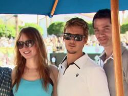 James Van Der Beek, Shanola Hampton, Maggie Grace, Alicia Witt at the 7th Annual K-Swiss Desert Smash at Palm Springs CA. (Footage by WireImage Video/GettyImages) Stock Footage