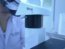 Scientist working at laboratory Stock Footage