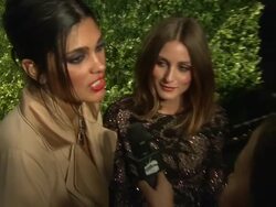 Rachel Roy and Olivia Palermo at the Green Auction Stock Footage