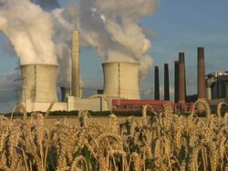 PAL:Brown coal power plant Stock Footage