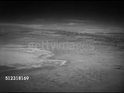 1953: FILMING ROCKET FLIGHT: WS Above Earth w/ V-2 ascending, FREEZE FRAME Detail, 60 miles up. Conducted by Johns Hopkins University Applied Physics Laboratory & US Navy. Instructional Video