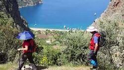 Walking in the Butterfly Valley Stock Footage
