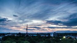 colorful dramatic sky with cloud at sunset Timelapse Stock Footage