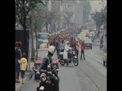 SYND 11 5 76 MEINHOFF DEMONSTRATION AT STUTTGART PRISON News Clip