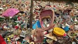 Plastic Landfill Stock Footage