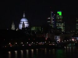 St Paul's Cathedral and London skyline at night News Clip