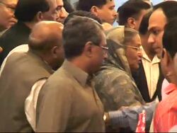 FILE Ex PM Hasina who is reported to have won election Instructional Video