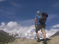 Mountain climbing Stock Footage