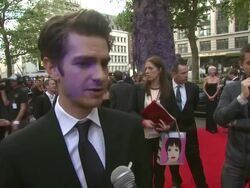 INTERVIEW: Andrew Garfield on the stunts, skateboarding, being casted for Spiderman at The Amazing Spider-Man: UK Premiere at Odeon Leicester Square on June 18, 2012 in London, England (Footage by WireImage Video/Getty Images) Stock Footage
