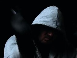 Hooded killer Stock Footage