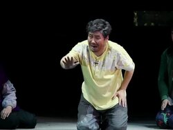 MS Artist performing modern Qinqiang opera in theater and Qinqiang is representative folk opera of northwest China  AUDIO  / xi'an, shaanxi, china Stock Footage